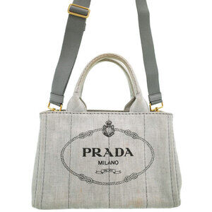 PRADA Canapa Denim Handbag Bag